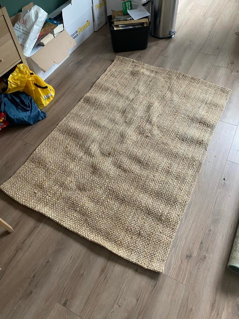IKEA Jute Tapijt - Natuurlijke Vloerkleed (170x115), Huis en Inrichting, Ophalen, 100 tot 150 cm, Beige, Zo goed als nieuw