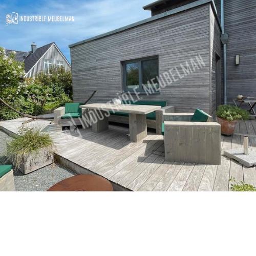 Steigerhouten Loungeset Loungebank Tuin Lounge Banken ACTIE!, Tuin en Terras, Verzenden, Steigerhout, Nieuw, Eettafel