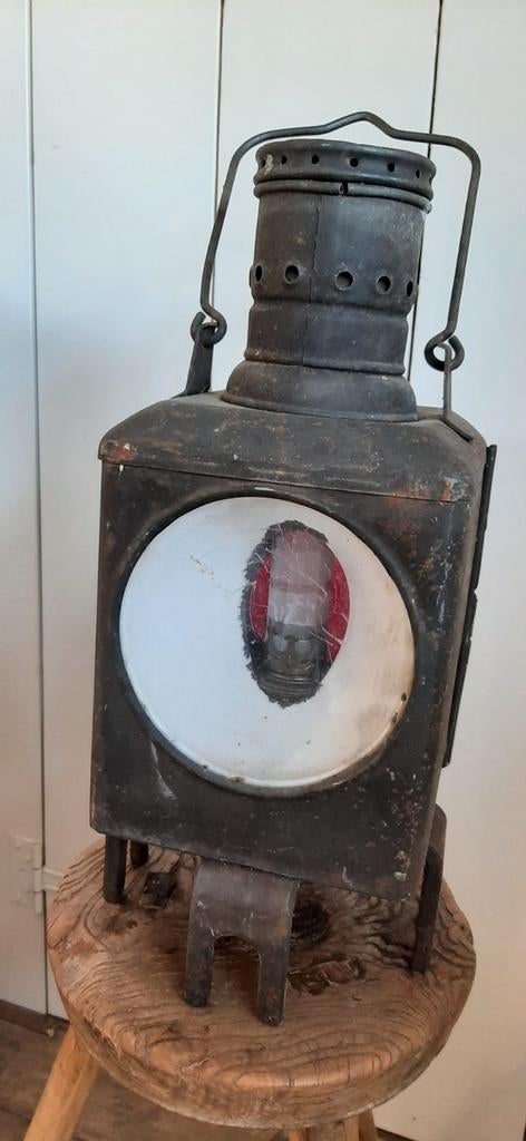 Oude seinlantaarn Duitse spoorwegen, Ophalen of Verzenden, Gebruikt, Trein, Overige typen