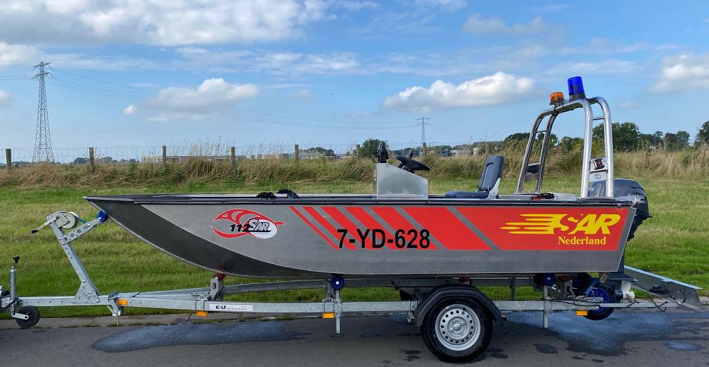 Aluminium Reddingsboot te koop!, Watersport en Boten, Vis- en Consoleboten, Zo goed als nieuw, 10 tot 30 pk, 6 meter of meer, Benzine