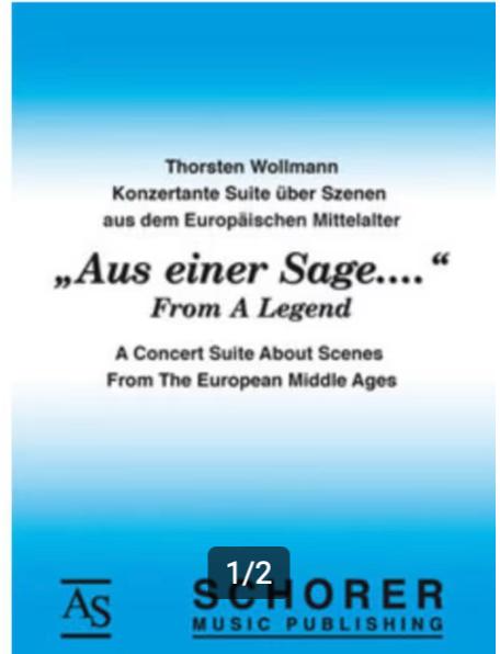 Harmonieorkest aus einer sage (from a legend), Nieuw, Ophalen of Verzenden, Klarinet, Artiest of Componist