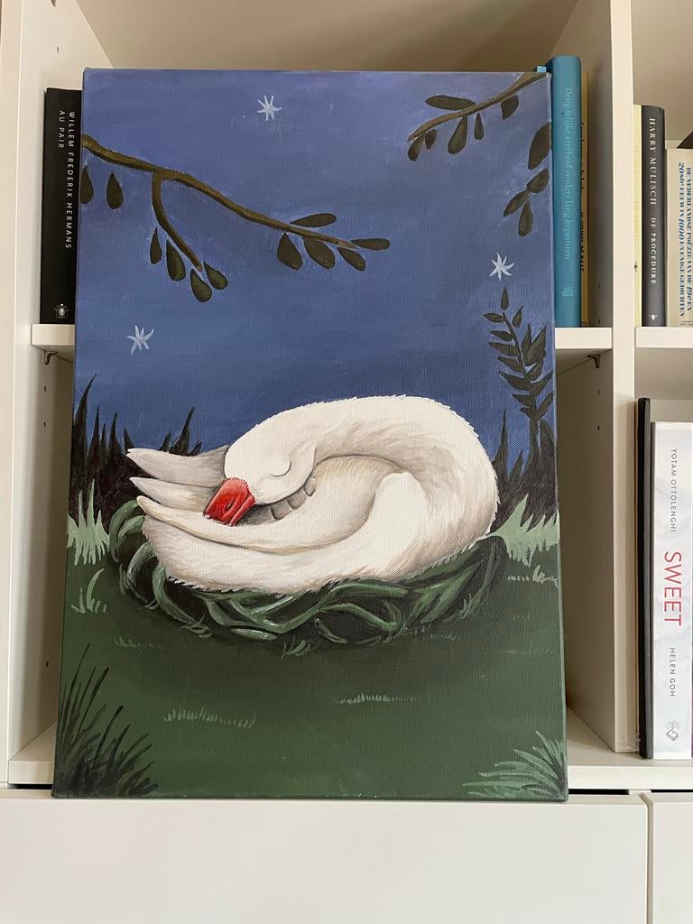 4x Canvas Schilderijen 40x60 - Ganzen Thema, Ophalen