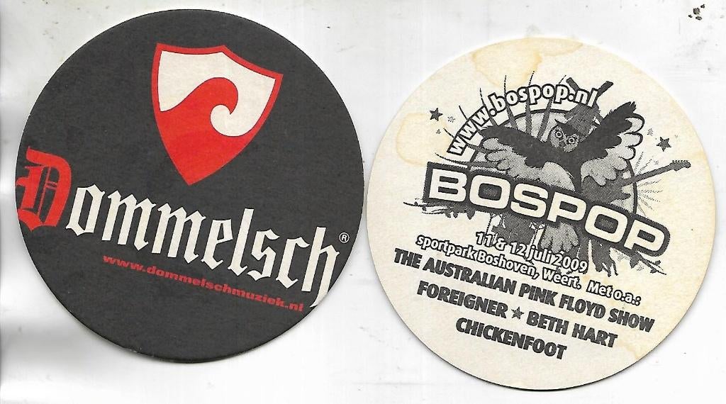 Dommelsch - Bospop 2009, Ophalen of Verzenden, Zo goed als nieuw, Viltje(s), Dommelsch