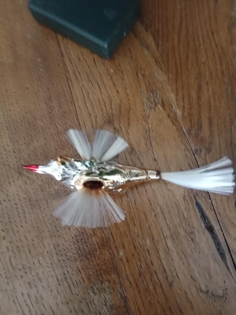 vogelrje glasvezel staart+vleugels oogje kapot, Diversen, Kerst, Ophalen of Verzenden, Gebruikt