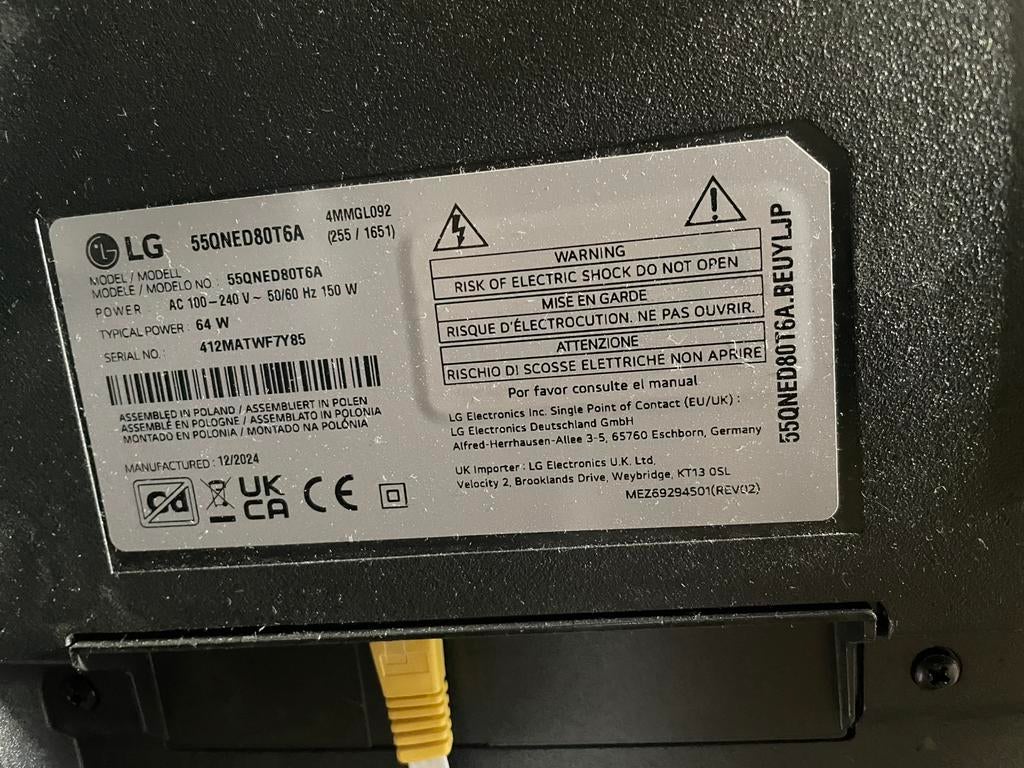 LG 55QNED80T6A 55" 4K HDR WebOS TV, Ophalen of Verzenden, Zo goed als nieuw