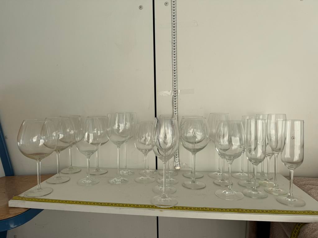 25 crystal glasses, Ophalen of Verzenden, Nieuw, Overige stijlen, Kop(pen) en/of Schotel(s)