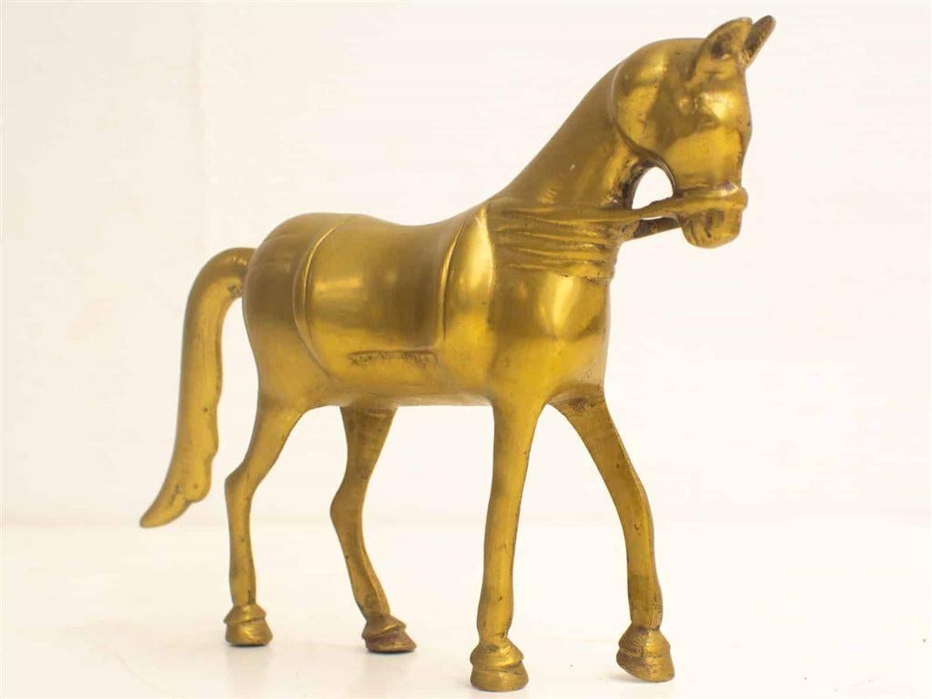 Vintage Messing paardenbeeld 22856