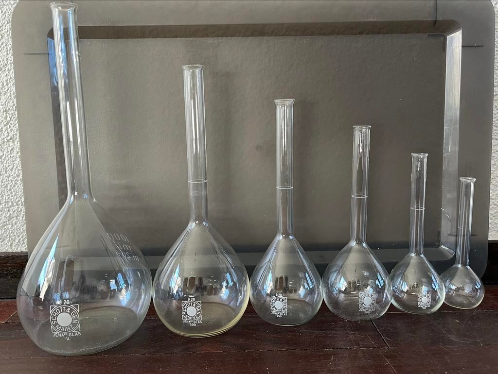 Set van 6 Schott Mainz Jena Maatkolfen, Antiek en Kunst, Ophalen of Verzenden