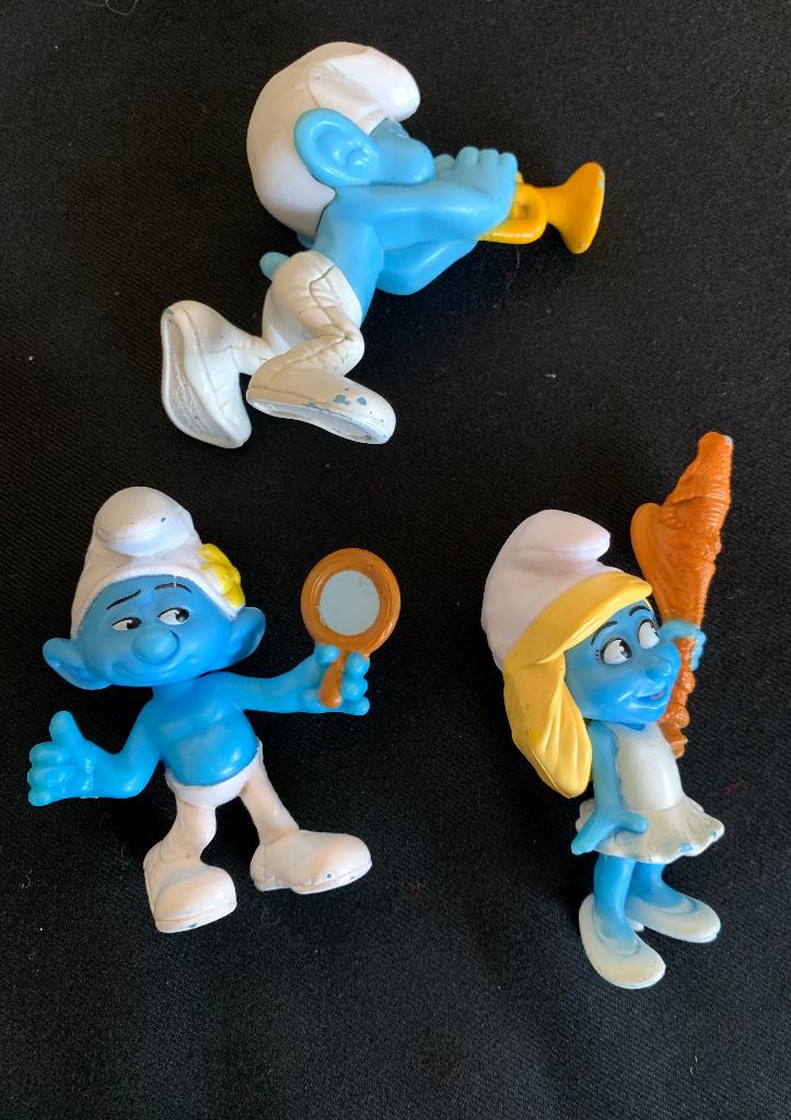 Happy Meal speelgoedfiguren Smurfen 3 stuks, Verzamelen, Smurfen, Ophalen of Verzenden, Gebruikt, Verschillende Smurfen, Poppetje, Figuurtje of Knuffel