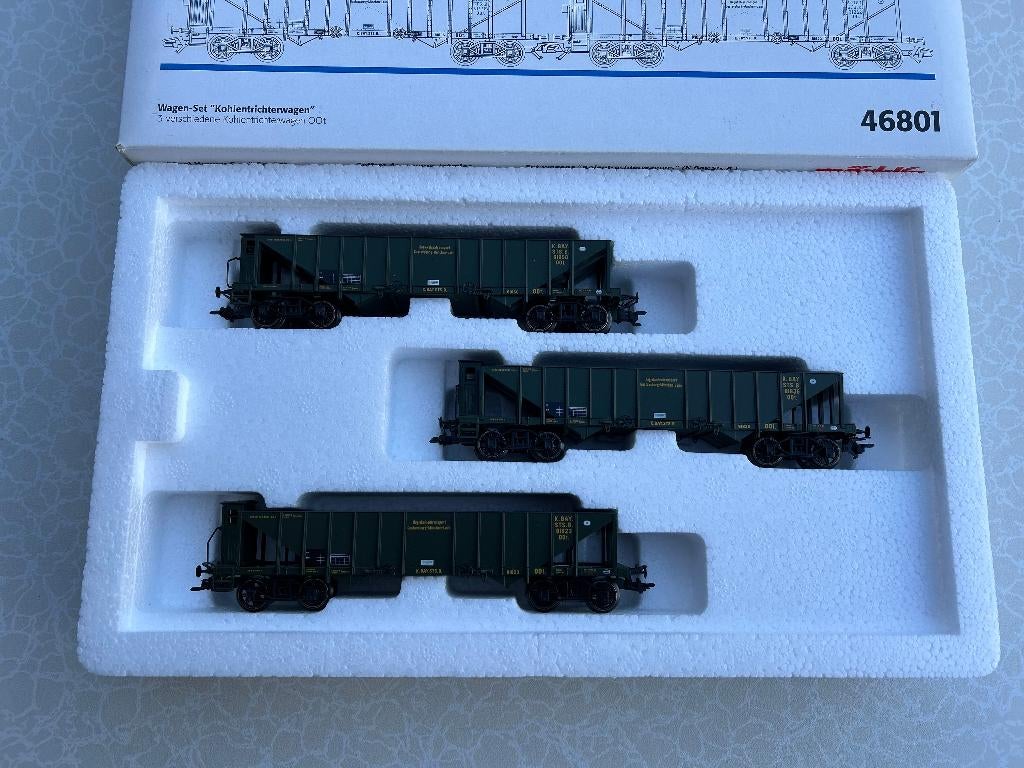 Marklin H0 OVP 46801 3 kolentrechter wagens K.Bay.sts.B, Hobby en Vrije tijd, Modeltreinen | H0, Wisselstroom, Ophalen of Verzenden