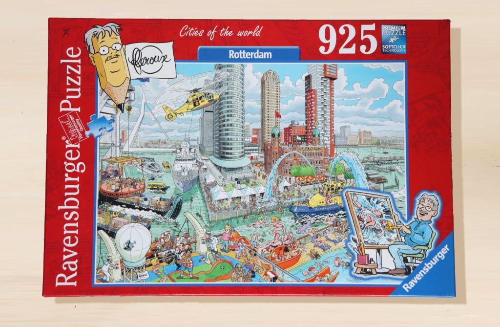 Ravensburger puzzel Rotterdam 925 stukjes z.g.a.n., Hobby en Vrije tijd, Denksport en Puzzels, Ophalen of Verzenden, 500 t/m 1500 stukjes