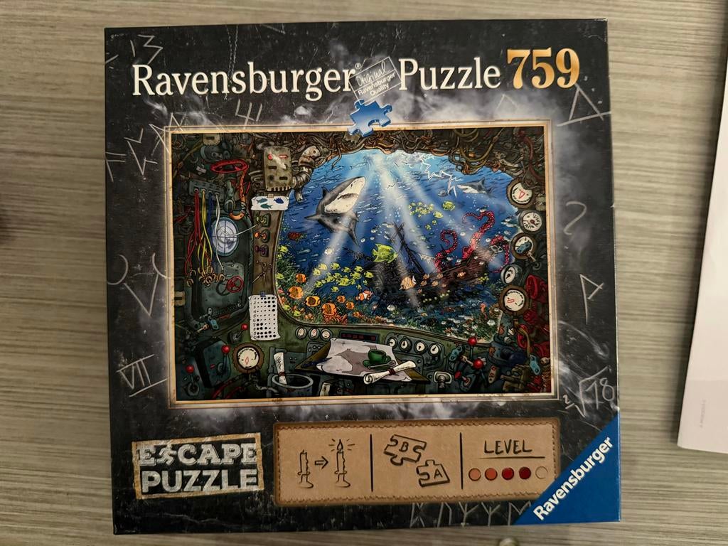 Ravensburger Escape Puzzle - Duikboot - Nieuwstaat, Hobby en Vrije tijd, Een of twee spelers, Ophalen, Nieuw