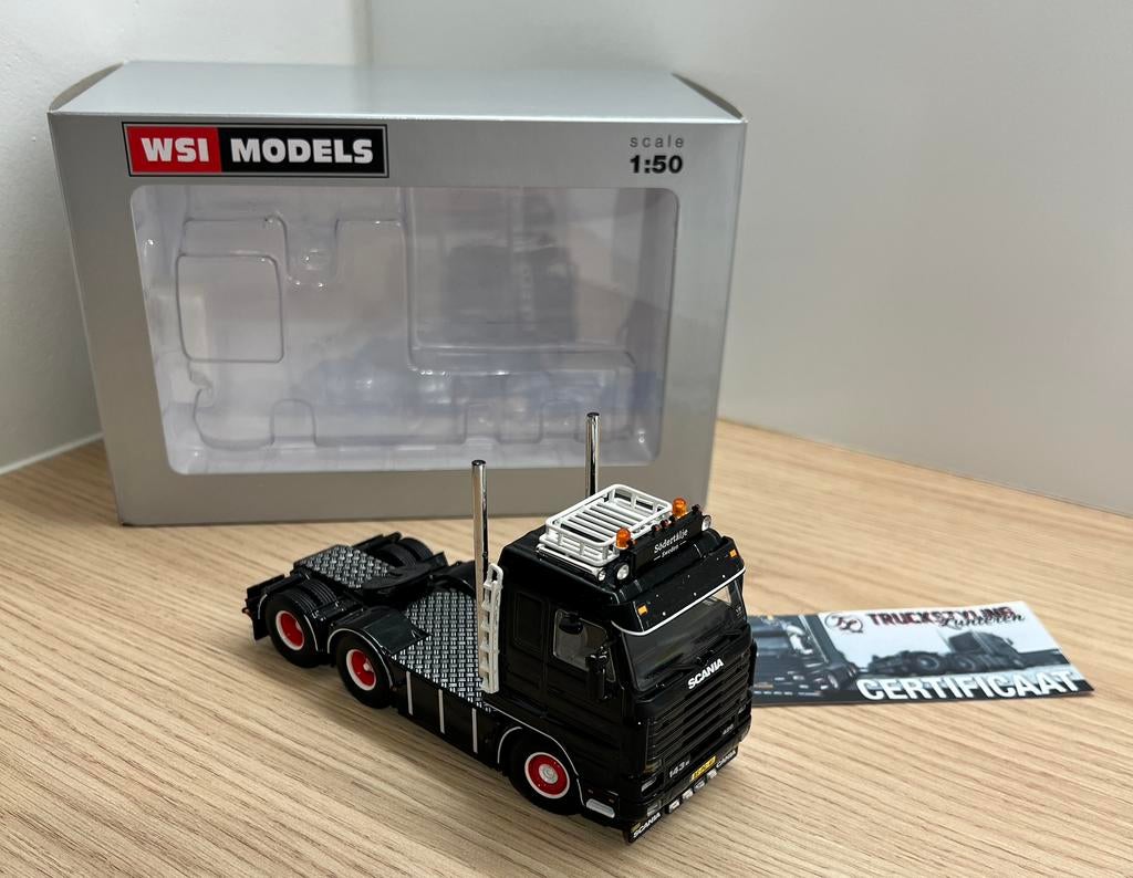 WSI Scania 143 Truckstyling Lunteren EERSTE UITGAVE, Hobby en Vrije tijd, Modelauto's | 1:50, Ophalen of Verzenden, Nieuw, Bus of Vrachtwagen