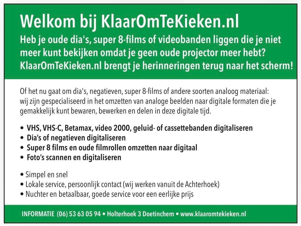 Digitaliseren smalfilm, video banden, dia’s en negatieven, Diensten en Vakmensen, Film- en Videobewerking, Film- of Videodigitalisatie