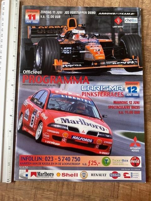 Programmaboek Pinksterraces Zandvoort, Ophalen of Verzenden, Zo goed als nieuw, Auto's