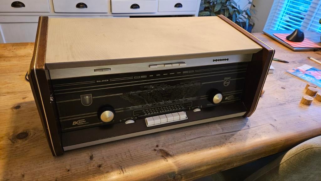 Philips buizenradio B5X94A – werkt – jaren 50/60, Ophalen, Gebruikt, Radio