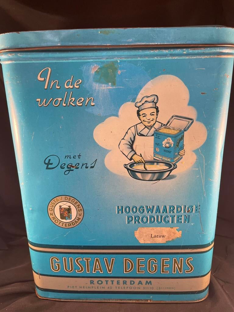 Oud voorraadblik uit Rotterdam, Verzamelen, Blikken, Ophalen of Verzenden, Gebruikt, Overige, Overige merken