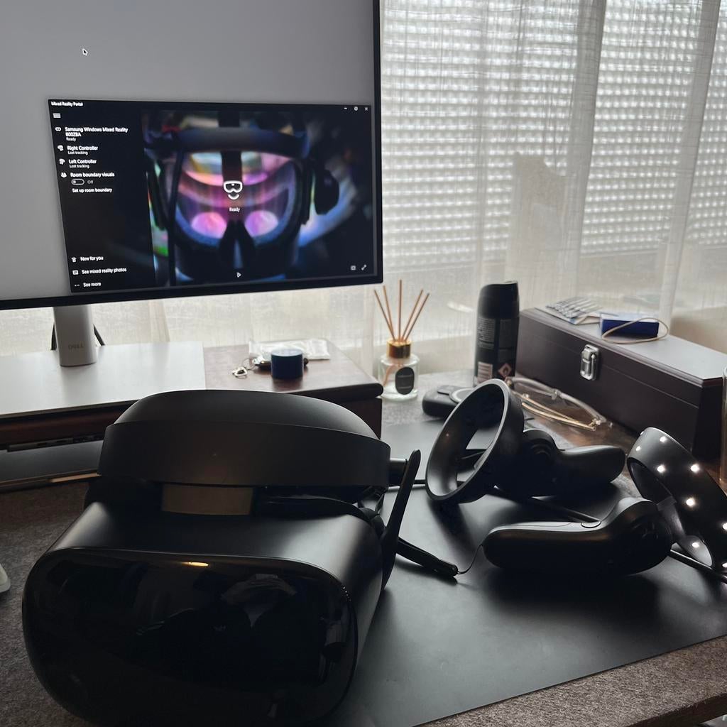 Samsung Odyssey Windows Mixed Reality VR OLED+ 2 Controllers, Ophalen of Verzenden, Zo goed als nieuw, VR-bril, Pc