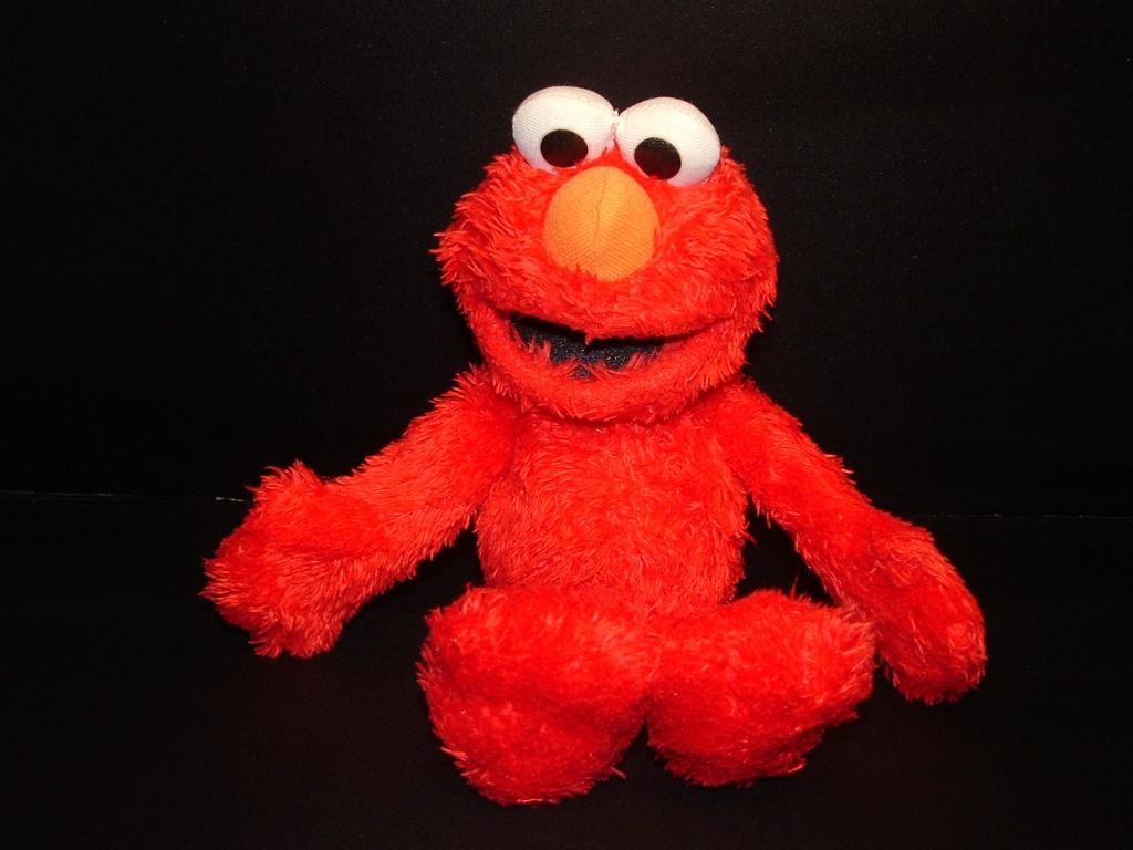 HASBRO ELMO UIT SESAMSTRAAT VAN JIM HENSON ZACHTE, Ophalen of Verzenden, Zo goed als nieuw, Overige typen