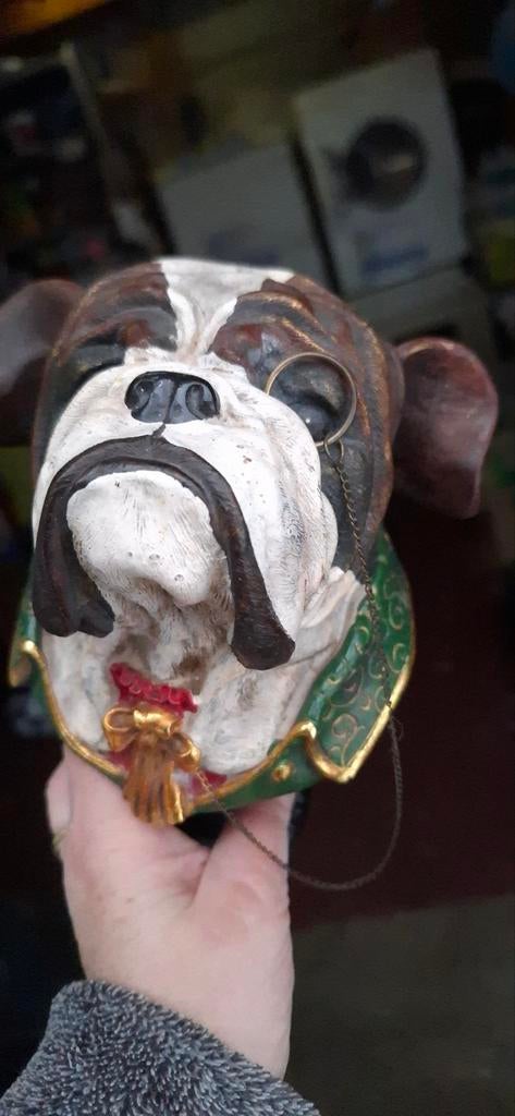 Engelse buldog en Duitse Herder beeld, Ophalen of Verzenden, Zo goed als nieuw