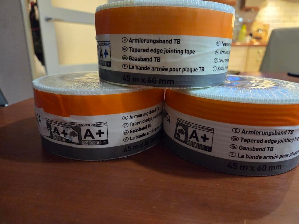 3 rollen Fermacell gaasband 44m x 60mm, Ophalen of Verzenden, Nieuw, Overige materialen