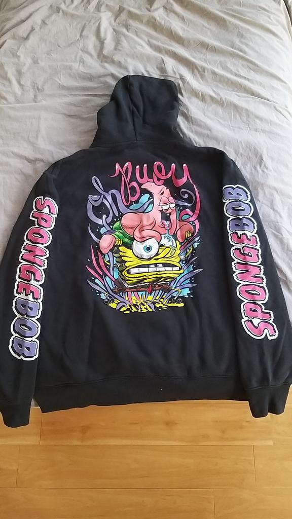 Spongebob Hoodie Heren XL - H&M, Kleding | Heren, Zwart, Maat 56/58 (XL), Ophalen of Verzenden, Zo goed als nieuw