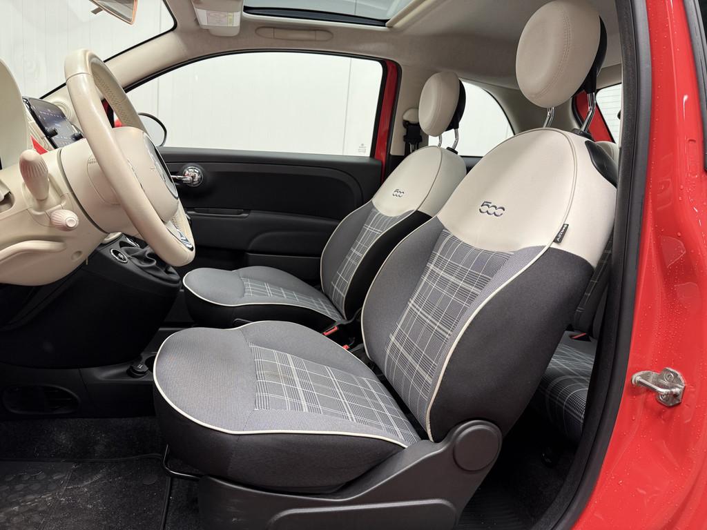 Fiat 500 1.2 Lounge AIRCO/ECC-PANODAK-NAVI by CARPLAY-PDC-LM, Voorwielaandrijving, 12 maanden, Stof, Gebruikt