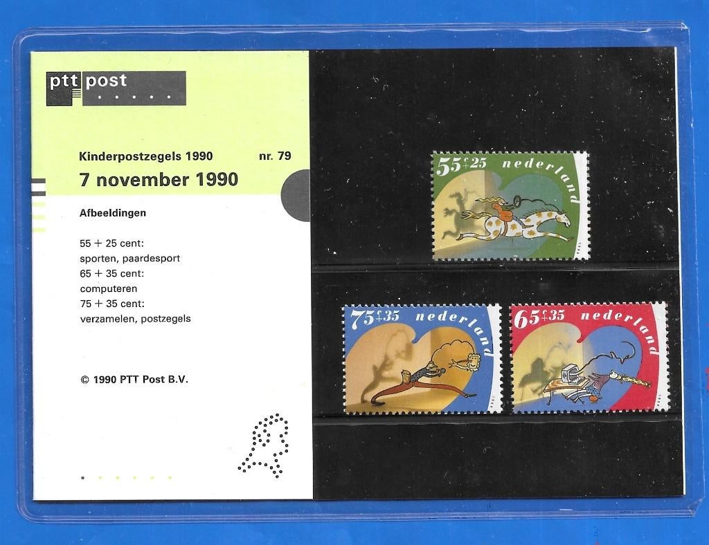 Postzegelmapje 79 - Kinderpostzegels 1990, Verzenden, Na 1940, Postfris