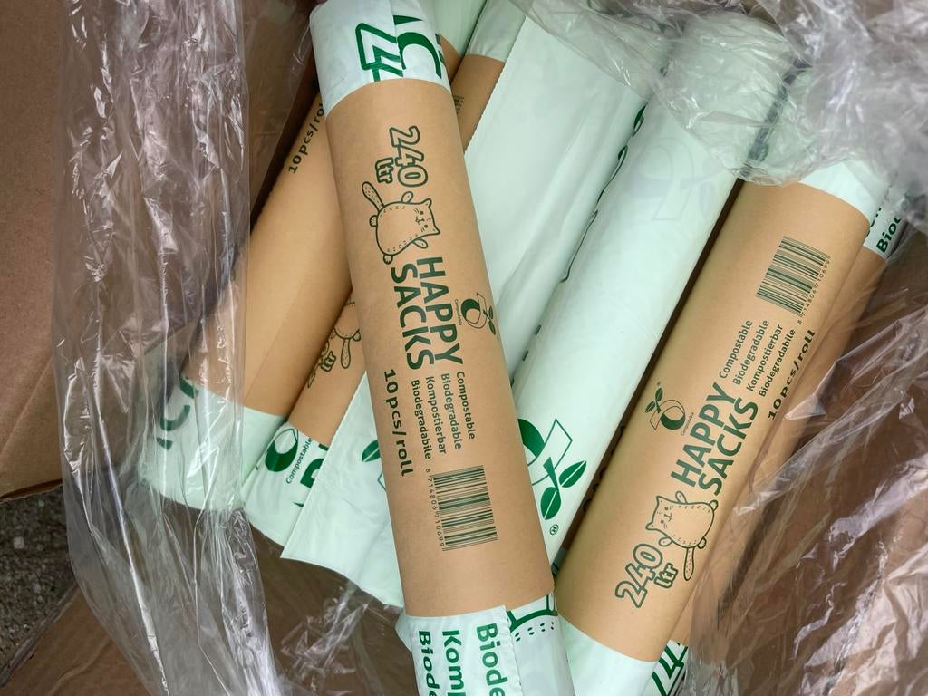 Grote composteerbare vuilniszakken, Ophalen, Zo goed als nieuw