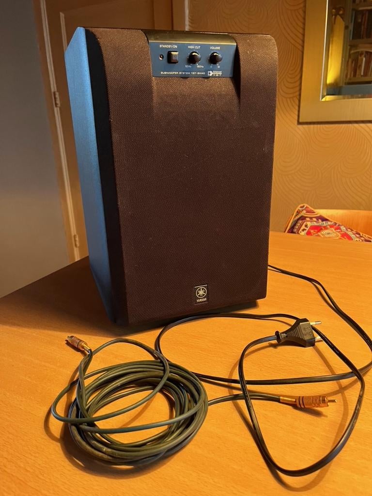 Yamaha YST-SW45 subwoofer, incl. 5m subwooferkabel, Gebruikt, Subwoofer, 60 tot 120 watt, Ophalen