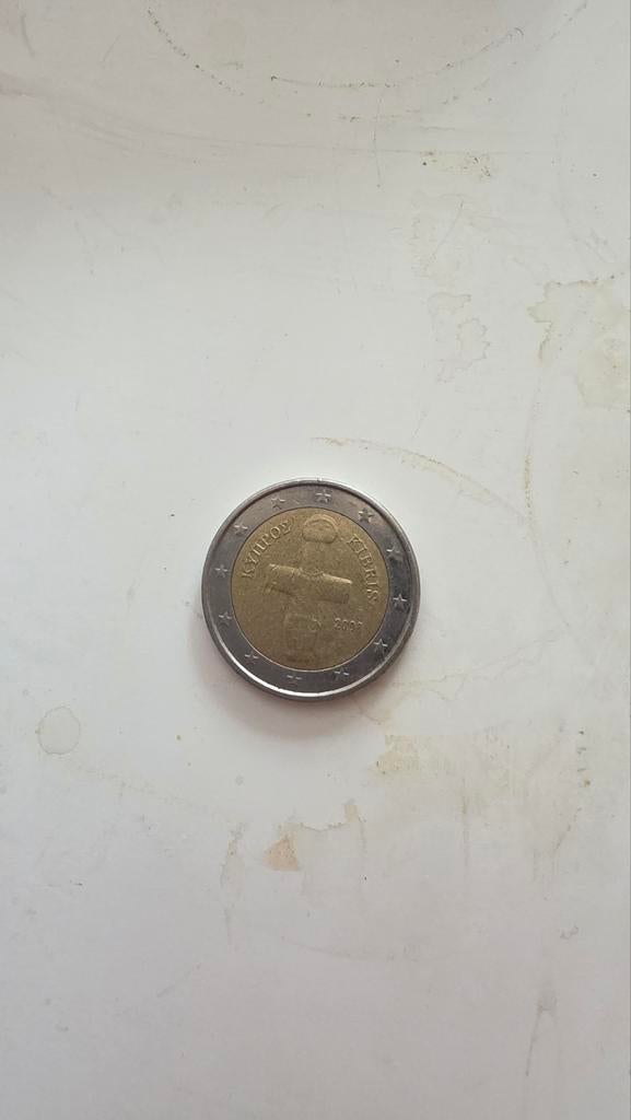Zeldzame 2 Euro munt Cyprus 2008, Ophalen of Verzenden, Cyprus, 2 euro, Losse munt