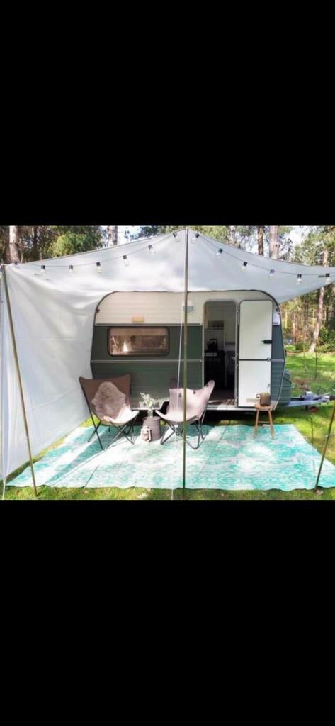 Unieke vintage Hobby caravan uit 1976, volledig gepimpt, Caravans en Kamperen, Caravans, Hobby, Treinzit, 750 - 1000 kg, 4 tot 5 meter