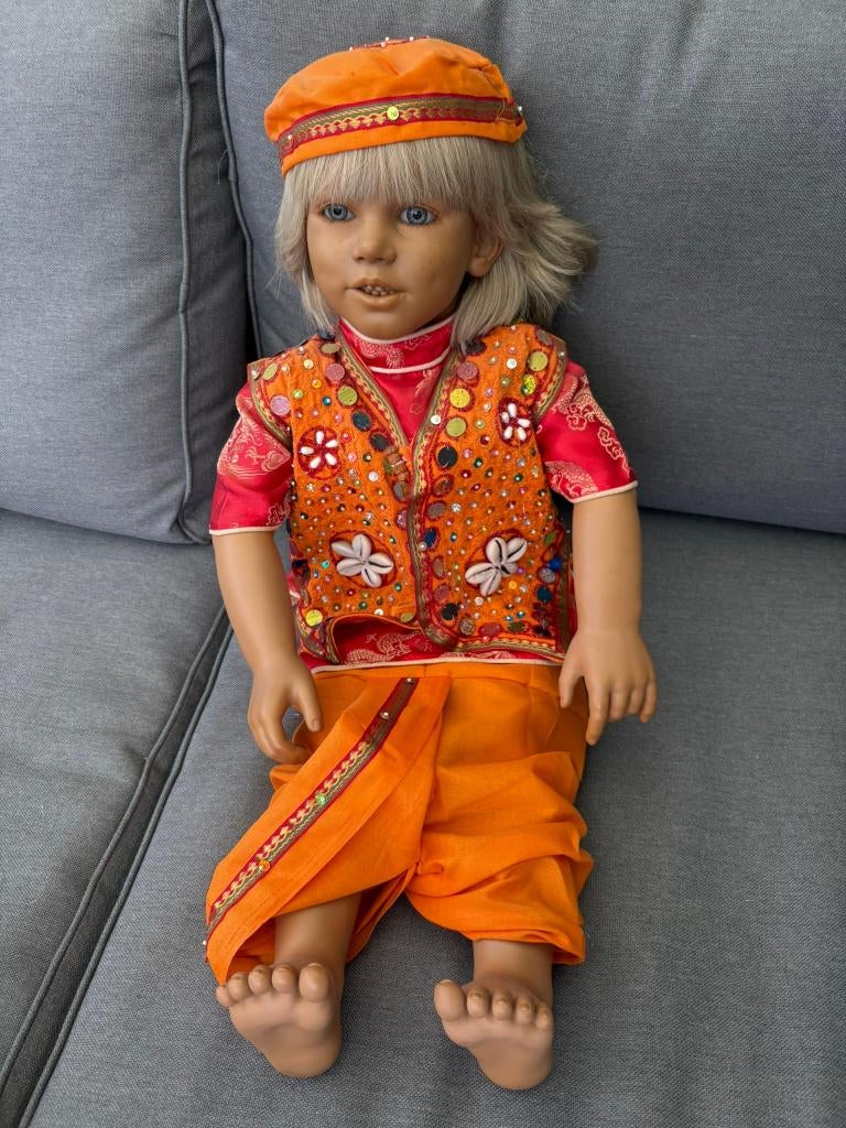 Annette Himstedt Kasimir, 80cm., Verzamelen, Poppen, Ophalen of Verzenden, Gebruikt, Pop, Levensecht of Reborn