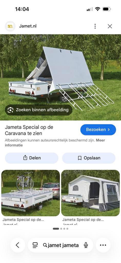 Nette vouwwagen Jamet Jameta 2 pers, Ophalen, Aanwezig, Jamet