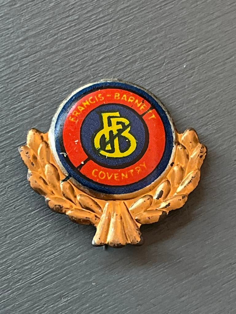 Vintage Francis-Barnett Coventry Speldje/Pin, Gebruikt, Transport, Ophalen of Verzenden, Speldje of Pin