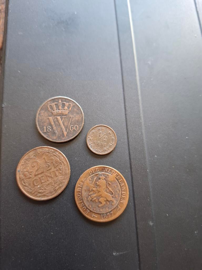 Oude Nederlandse munten: 1 cent, 2 1/2 cent, halve cent, Postzegels en Munten, Munten | Nederland, Ophalen of Verzenden