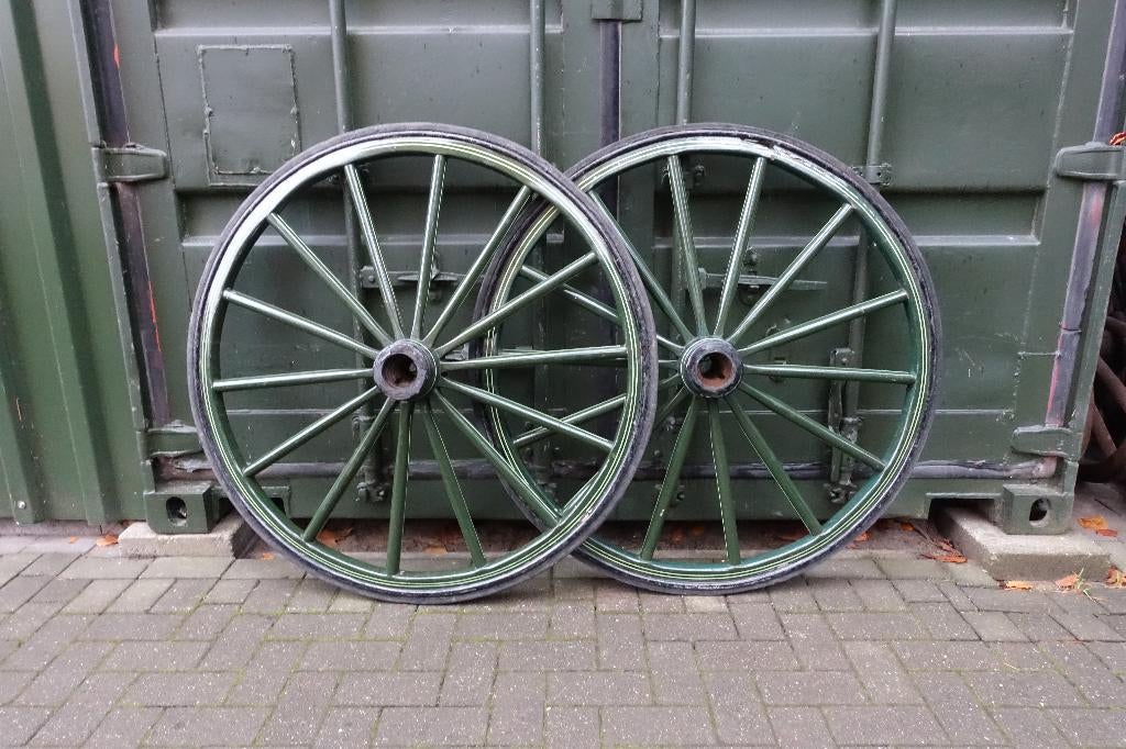 Wagenwiel, houten wagenwielen, set van 2, ø110 cm. KIJK NU!, Ophalen