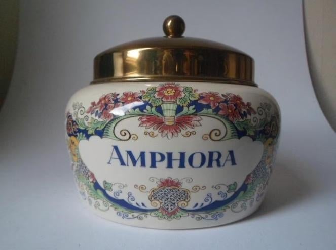 Mooie Amphora TABAKSPOT pot koper deksel Schoonhoven Holland, Ophalen of Verzenden