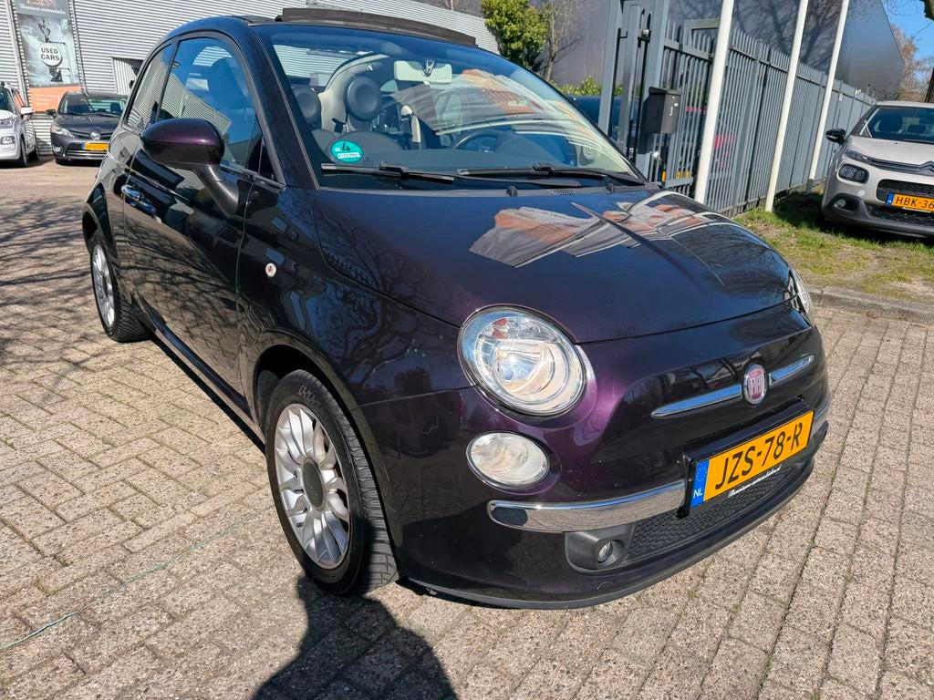 Fiat 500 C 1.2 Lounge automaat cabriolet, 1e eigenaar 89.000, Auto's, Stof, Gebruikt, Cabriolet, Bedrijf