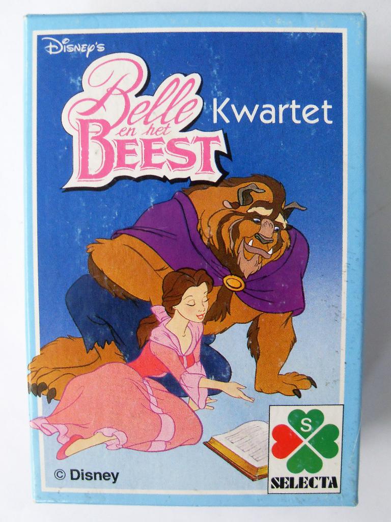 Belle en het Beest Kwartetspel Disney Kwartet Selecta, Ophalen of Verzenden, Zo goed als nieuw, Kwartet(ten)