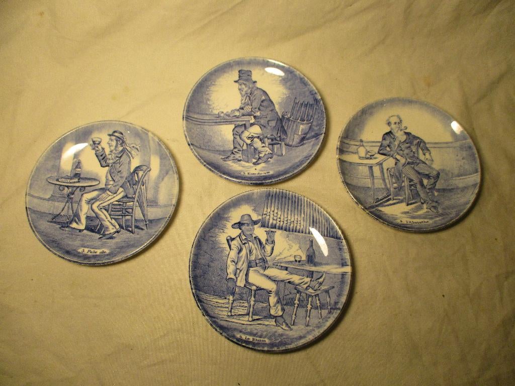 5x bordjes Boch Delfts, Antiek en Kunst, Antiek | Porselein, Ophalen of Verzenden