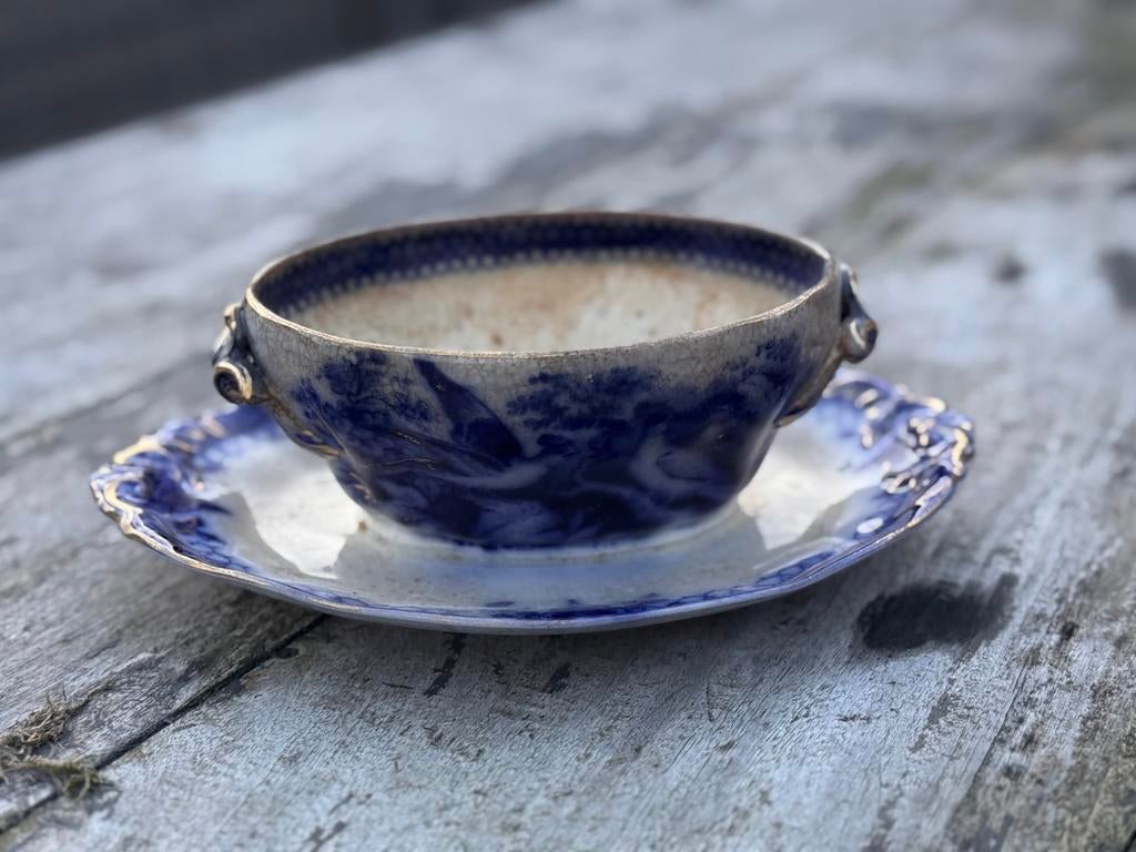 Faïenceries de Sarreguemines – Décor INDIA sauskom, Ophalen of Verzenden