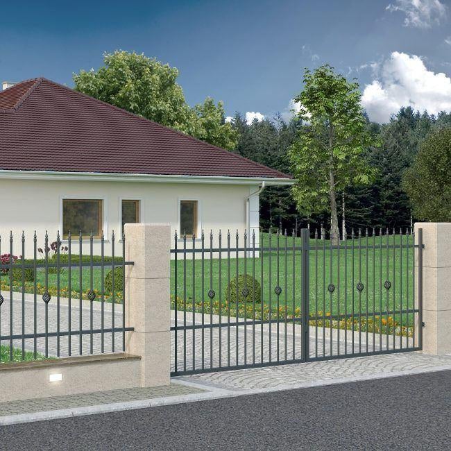 Rechte inrijpoort model: Myla in afmeting: 3.5 en 4.0m NIEUW, Met poort, Nieuw, Ophalen of Verzenden, Sierhekwerk