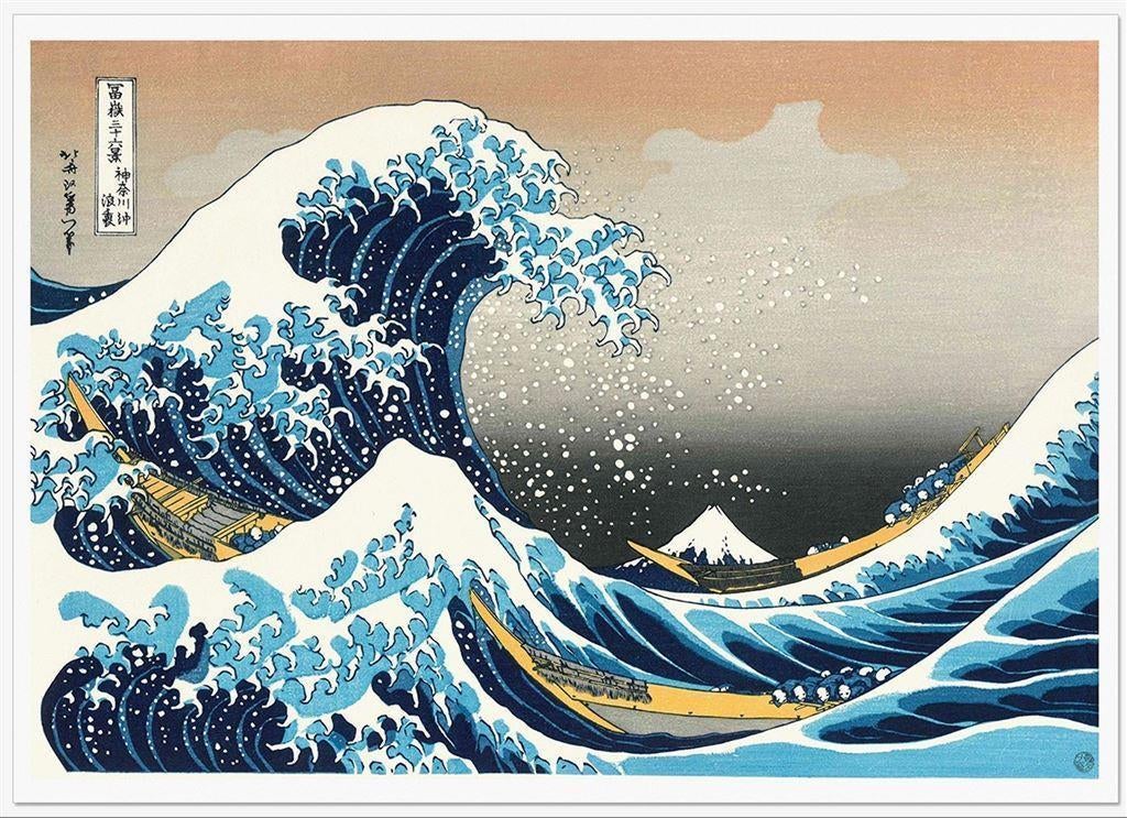 The Great Wave Ukiyo-e Japanse Kunst Poster Hokusai, Ophalen of Verzenden