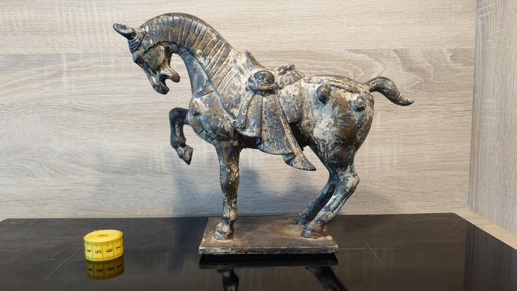 Prachtig Ijzeren paard in tang stijl, Ophalen, Gebruikt, Paard, Beeldje of Figuurtje