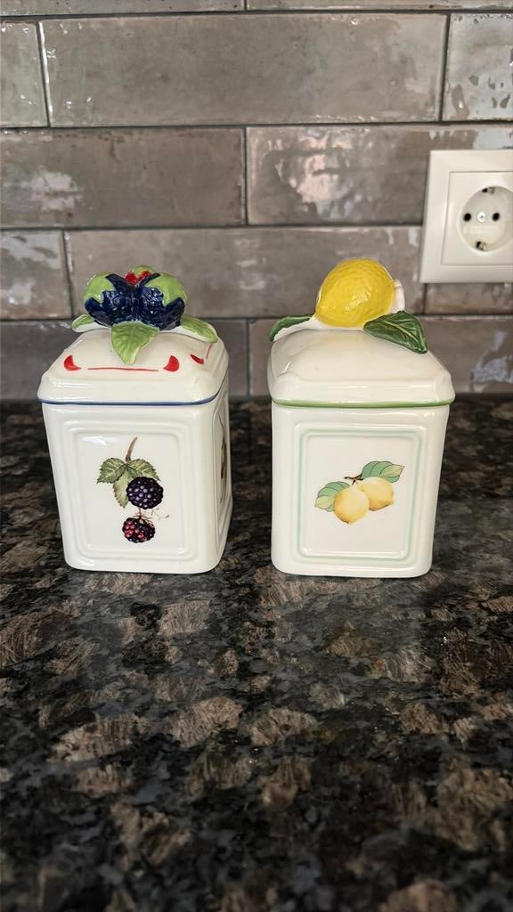 2 jampotjes voorraadpotjes Cottage Charm Villeroy Boch, Overige typen, Nieuw, Ophalen of Verzenden, Overige stijlen