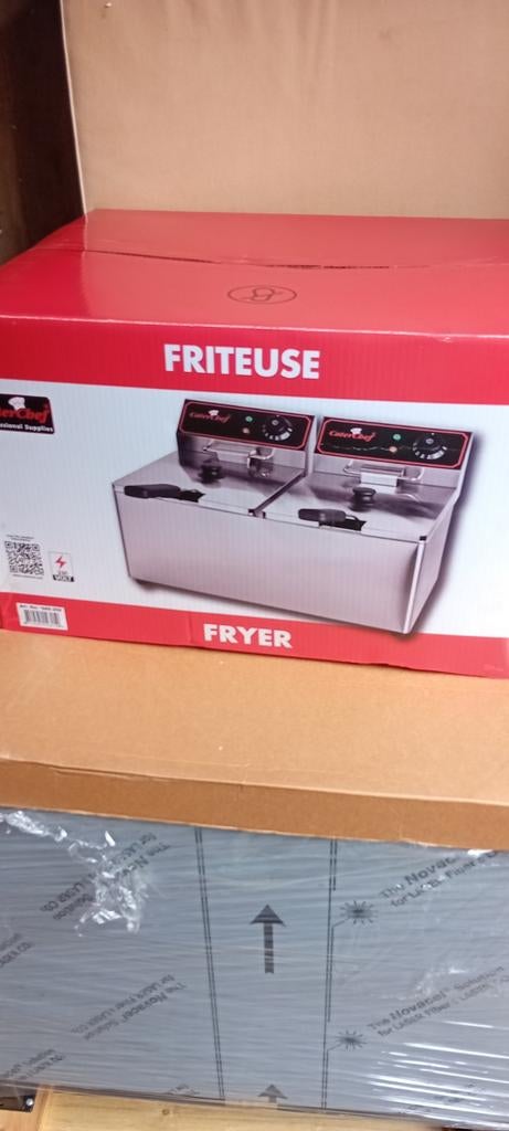 Caterchef duo friteuse model 688.208, 4 liter of meer, Ophalen of Verzenden, Nieuw, Duo-friteuse
