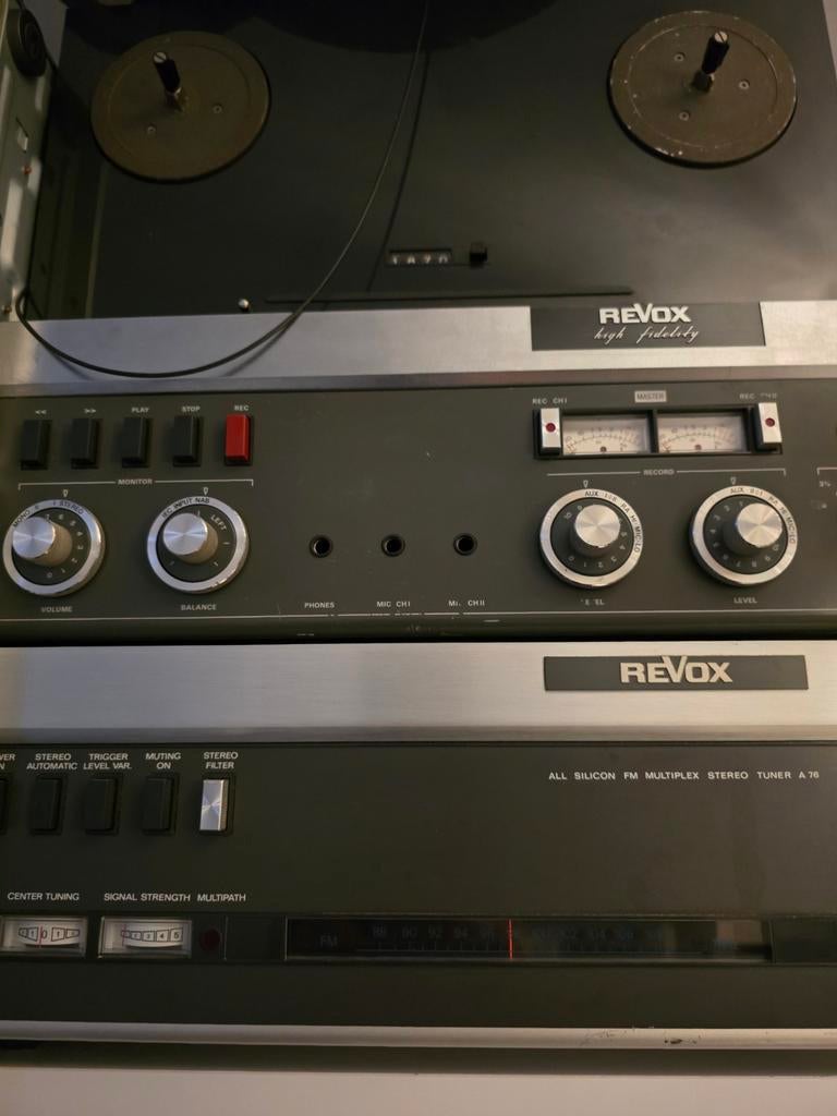 Revox A77 mk3 Bandrecorder & A76 Tuner - Gereviseerd, Ophalen of Verzenden, Bandrecorder