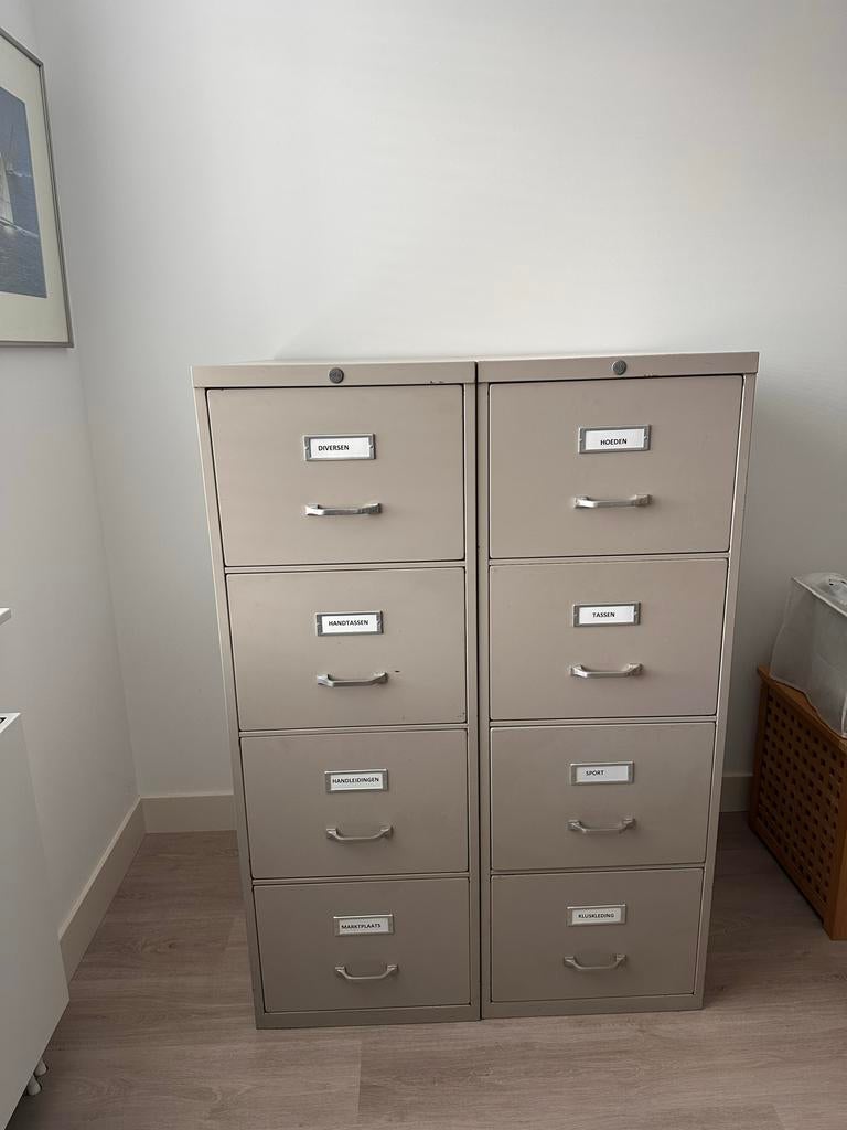 Vintage industriële Oda archiefkasten metaal, Ophalen, Minder dan 50 cm, Gebruikt, 100 tot 150 cm