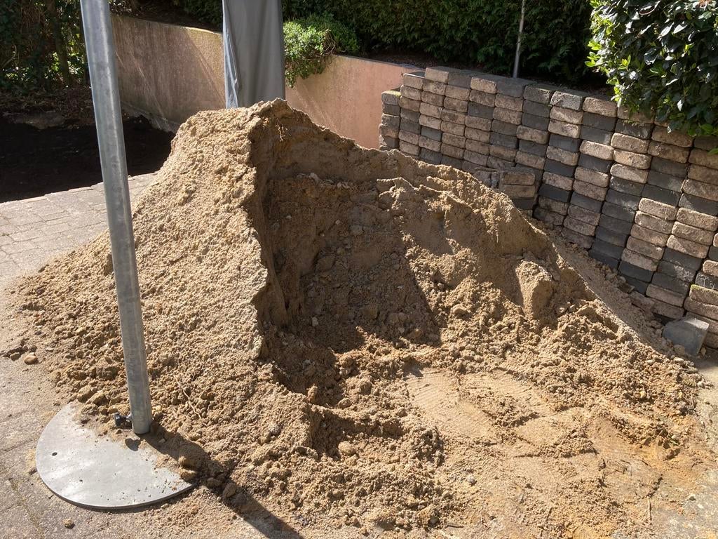 Zand voor terras, Ophalen, Gebruikt, Straatzand